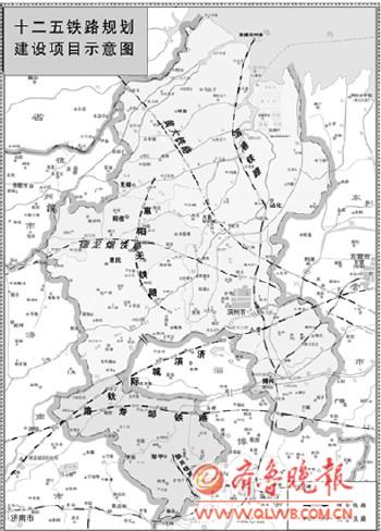◥滨州铁路规划示意图