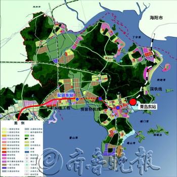 长约120公里   海阳,地处烟台与青岛的交界地带,承担着连接两座城市的