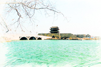 聊城东昌湖风景.