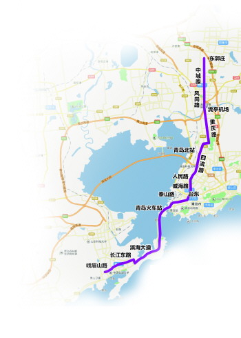 青岛1号线地铁站点图片